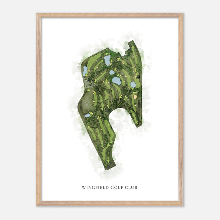 Print of Wingfield Golf Club Classic Map
