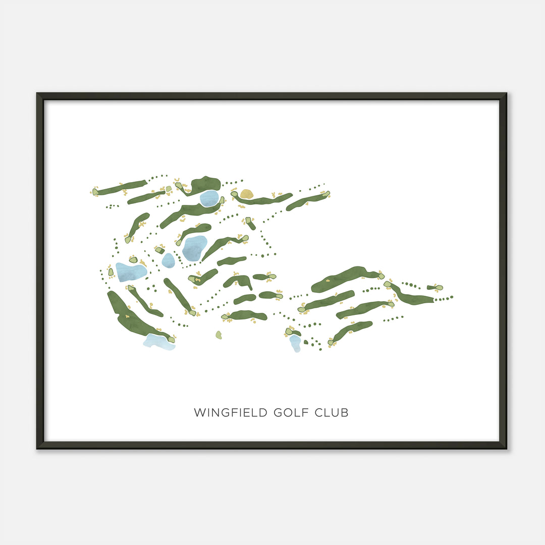 Print of Wingfield Golf Club Modern Map
