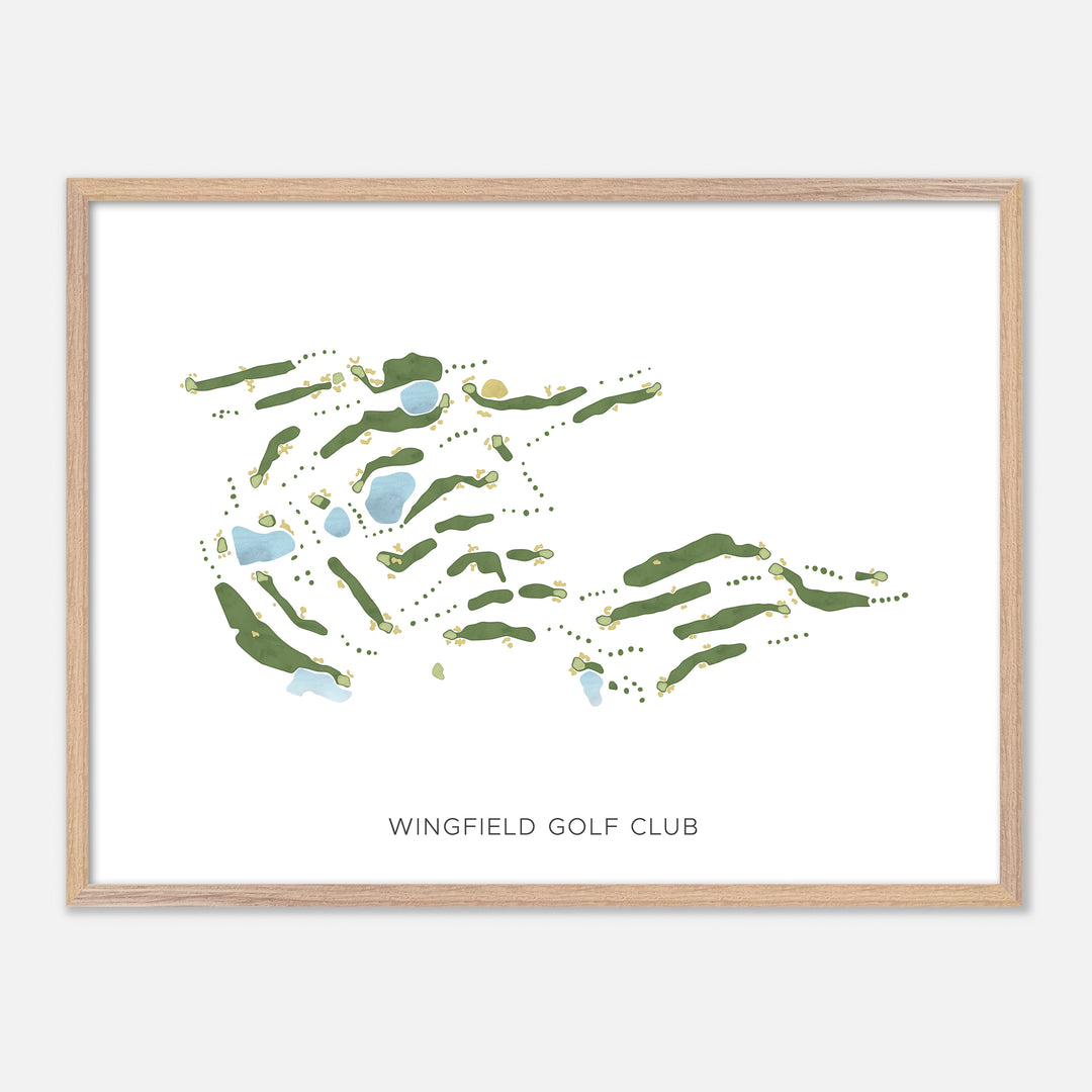 Print of Wingfield Golf Club Modern Map