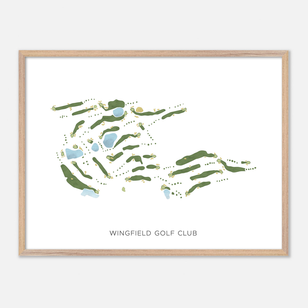 Print of Wingfield Golf Club Modern Map