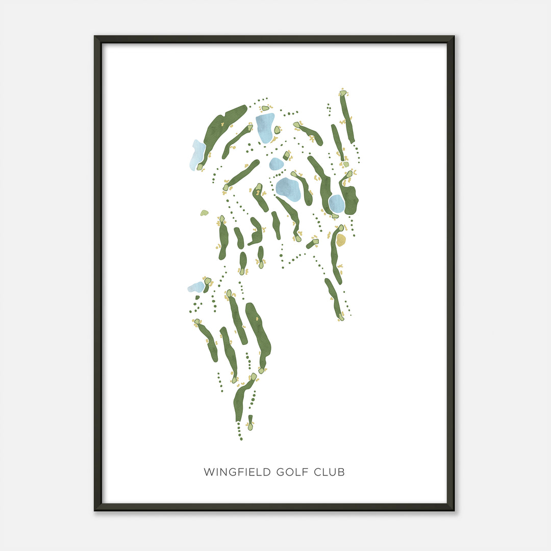Print of Wingfield Golf Club Modern Map