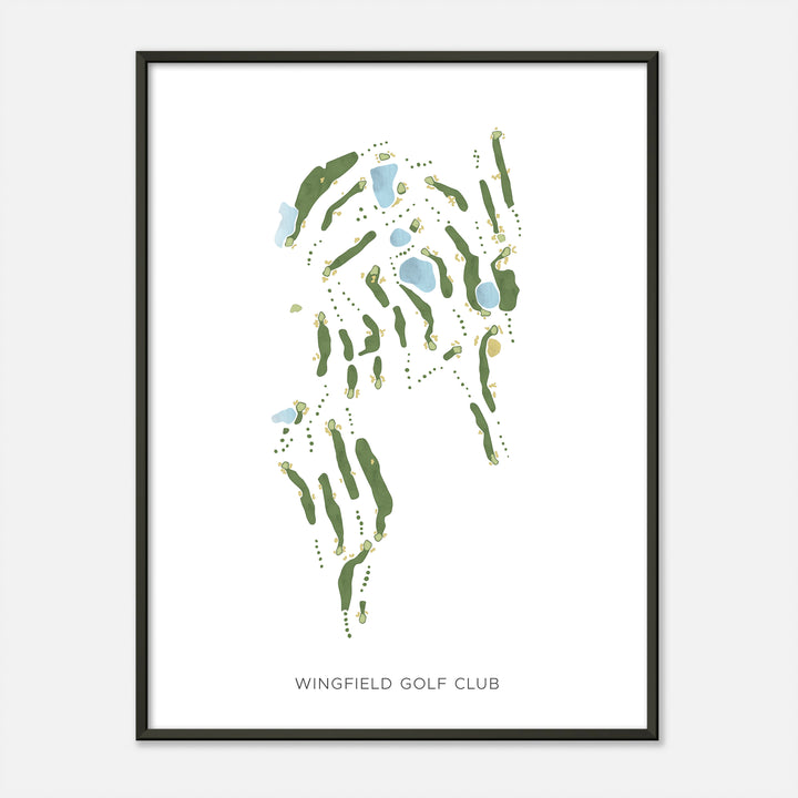 Print of Wingfield Golf Club Modern Map