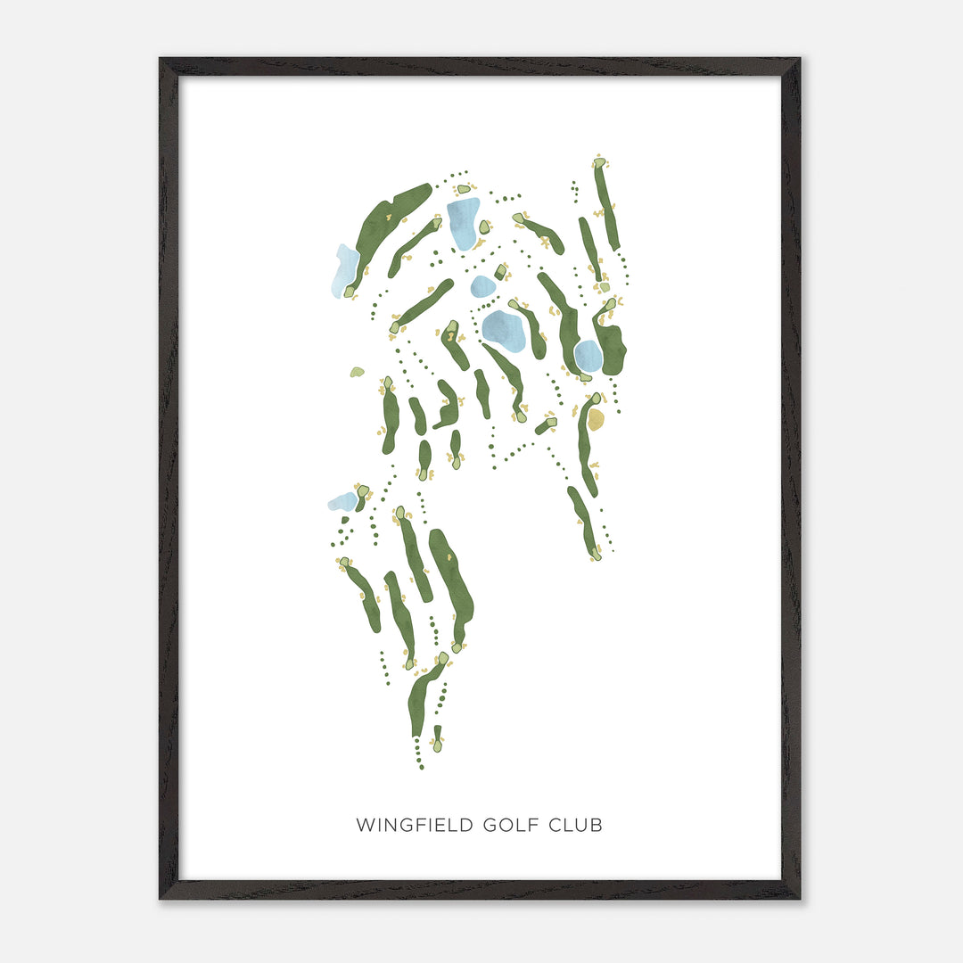 Print of Wingfield Golf Club Modern Map