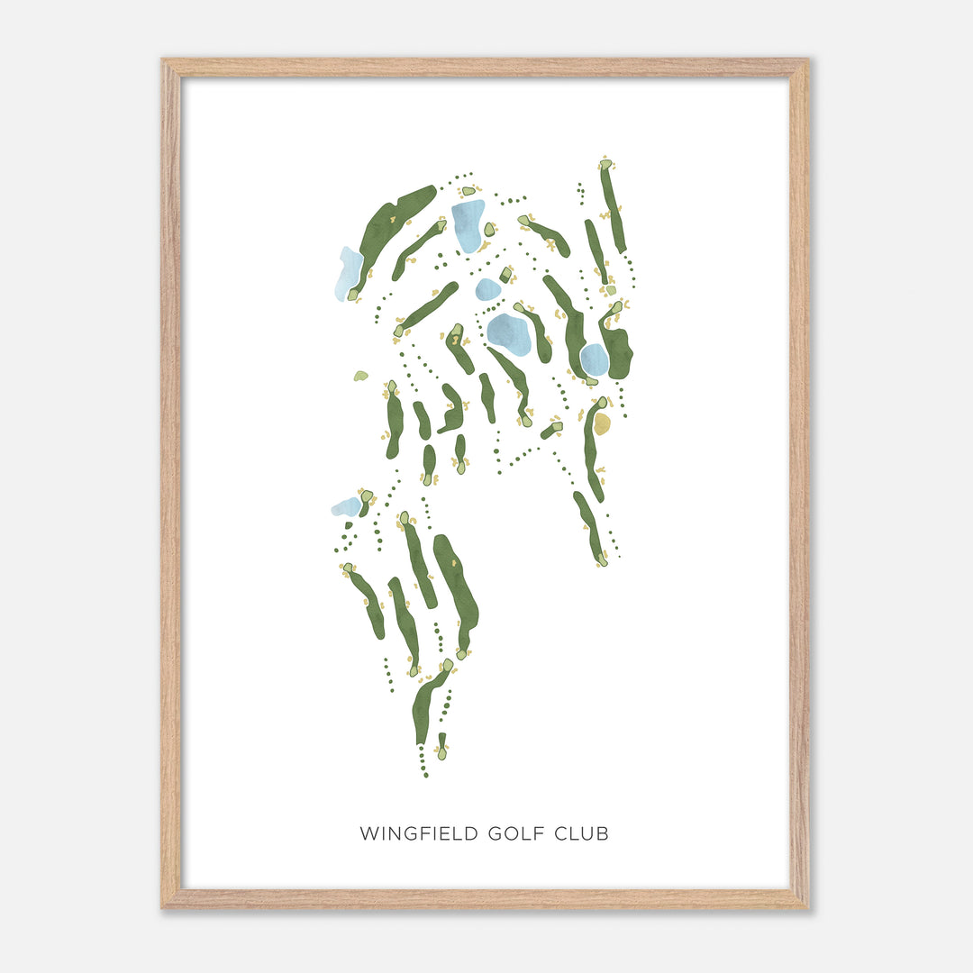 Print of Wingfield Golf Club Modern Map
