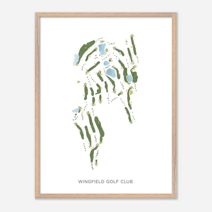 Print of Wingfield Golf Club Modern Map