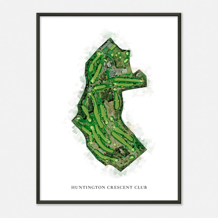 Print of Huntington Crescent Club Classic Map