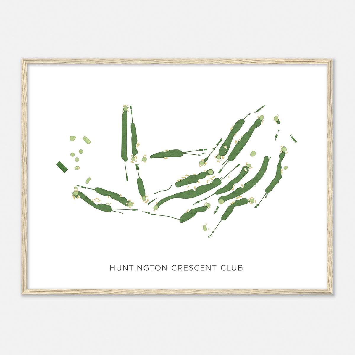 Print of Huntington Crescent Club Modern Map