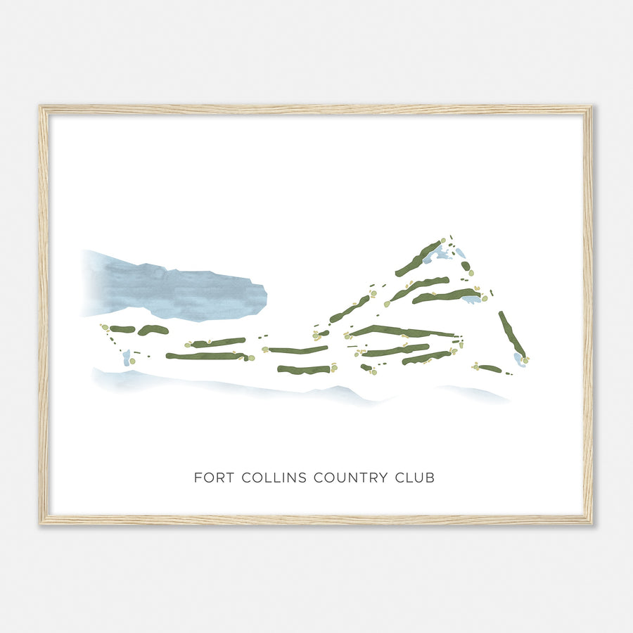 Print of Fort Collins Country Club Modern Map