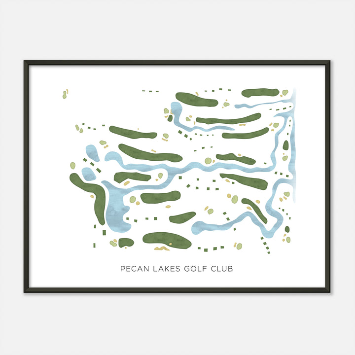 Print of Pecan Lakes Golf Club Modern Map