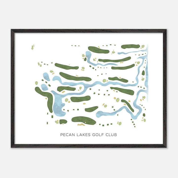 Print of Pecan Lakes Golf Club Modern Map
