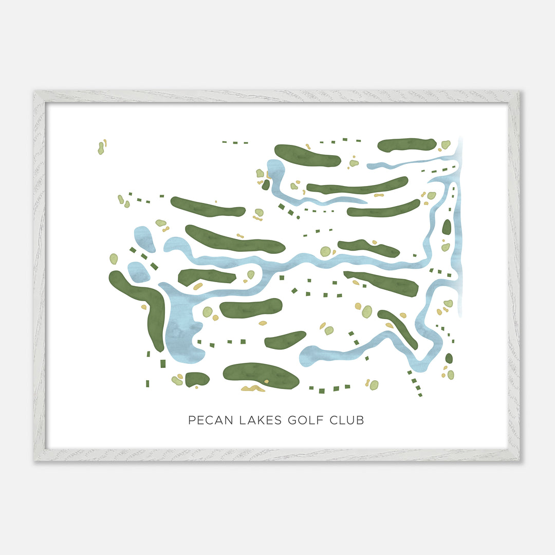 Print of Pecan Lakes Golf Club Modern Map