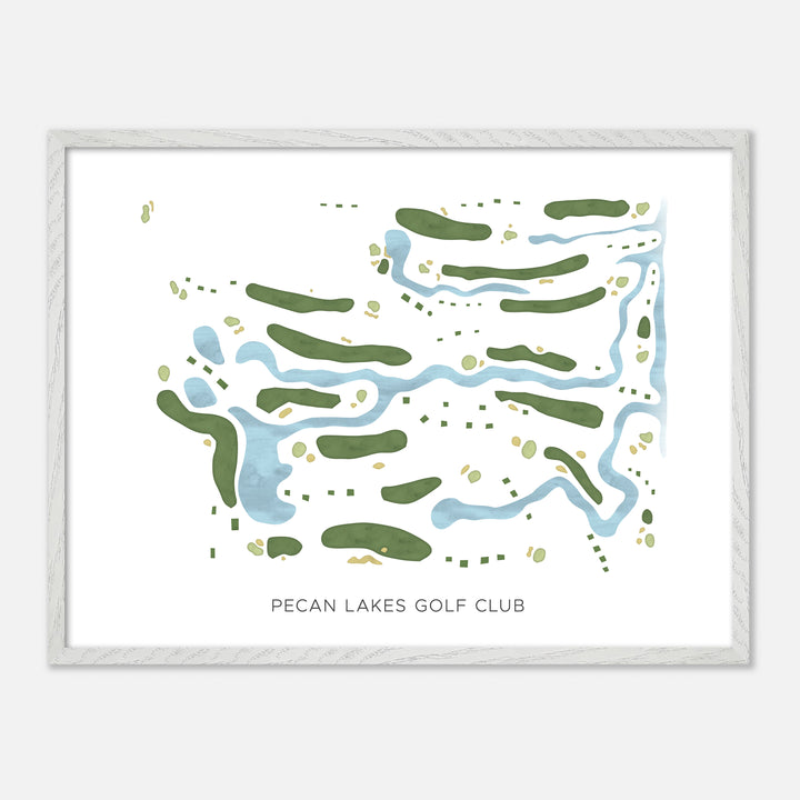 Print of Pecan Lakes Golf Club Modern Map