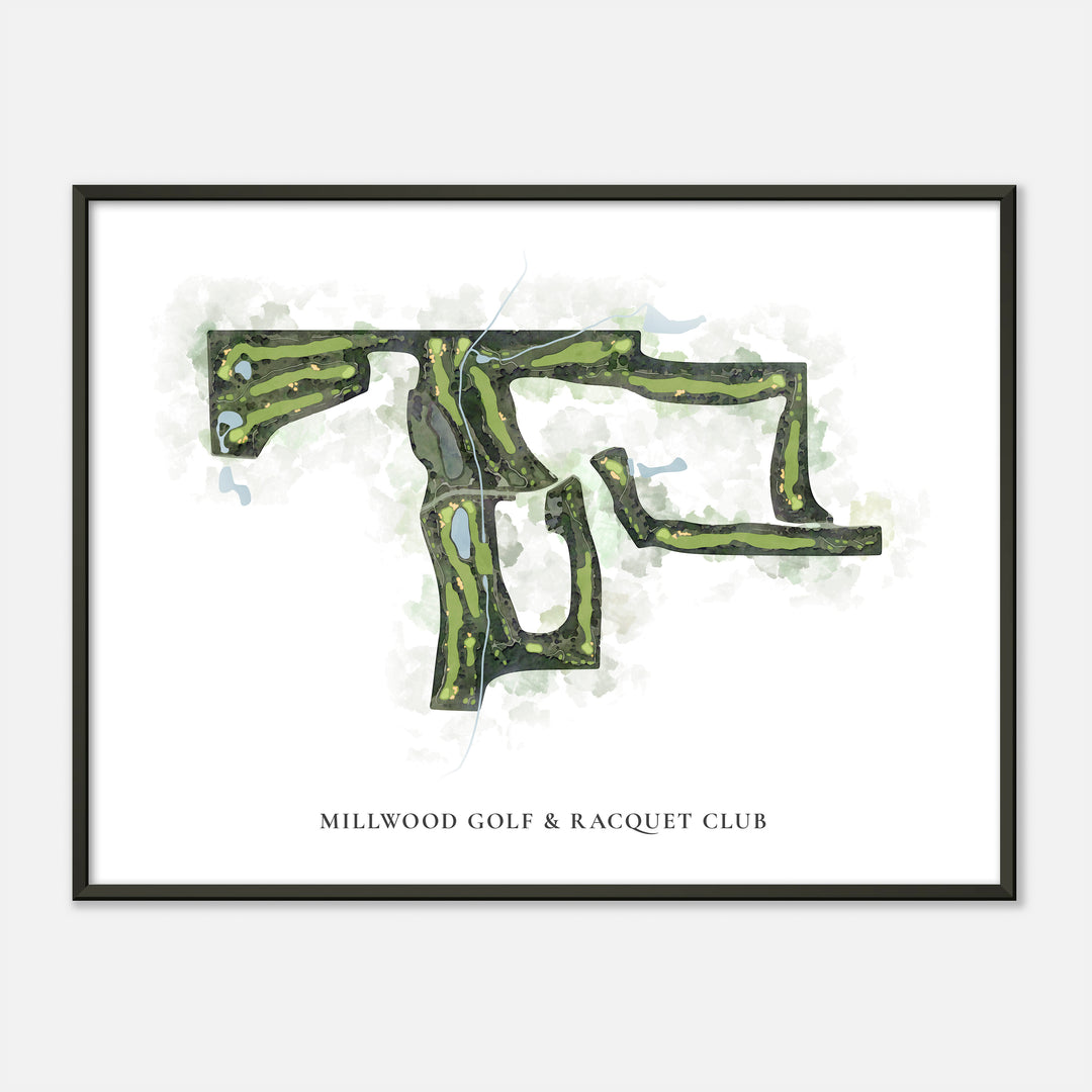 Print of Millwood Golf &amp; Racquet Club Classic Map
