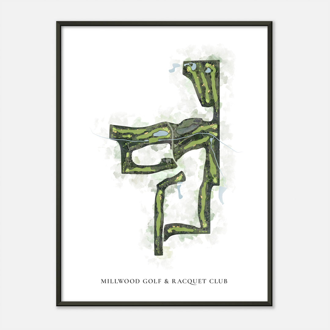 Print of Millwood Golf &amp; Racquet Club Classic Map