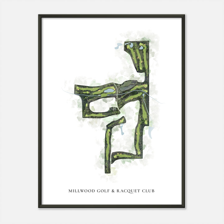 Print of Millwood Golf &amp; Racquet Club Classic Map