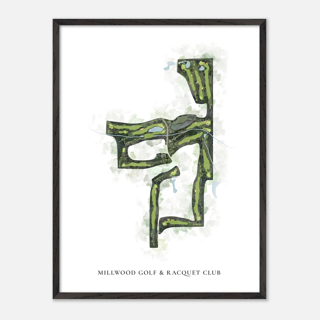 Print of Millwood Golf &amp; Racquet Club Classic Map