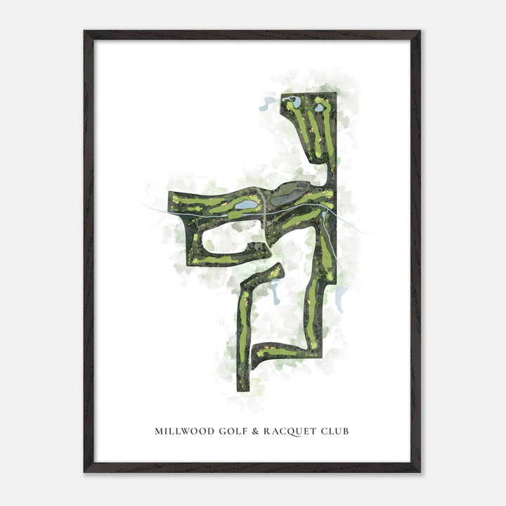 Print of Millwood Golf &amp; Racquet Club Classic Map