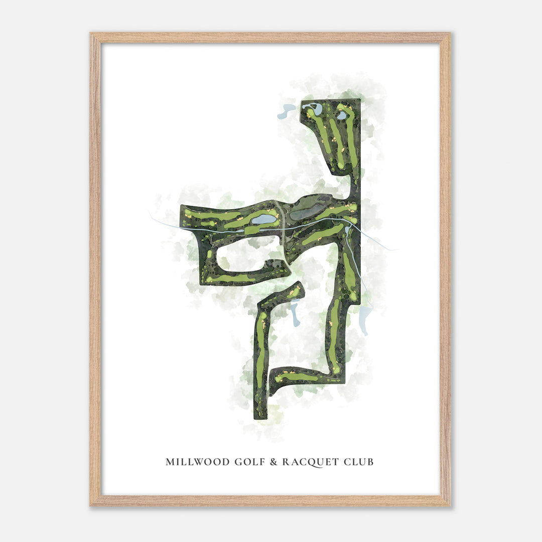 Print of Millwood Golf &amp; Racquet Club Classic Map