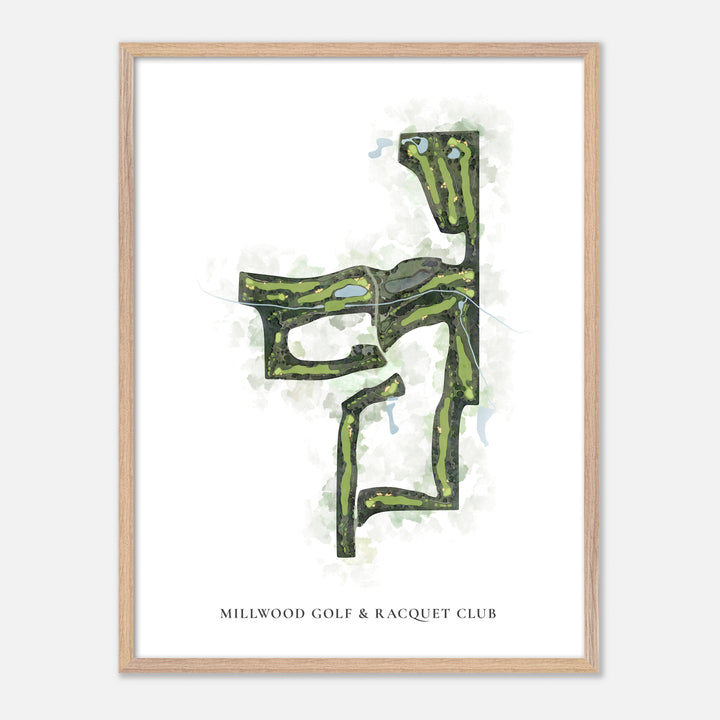 Print of Millwood Golf &amp; Racquet Club Classic Map