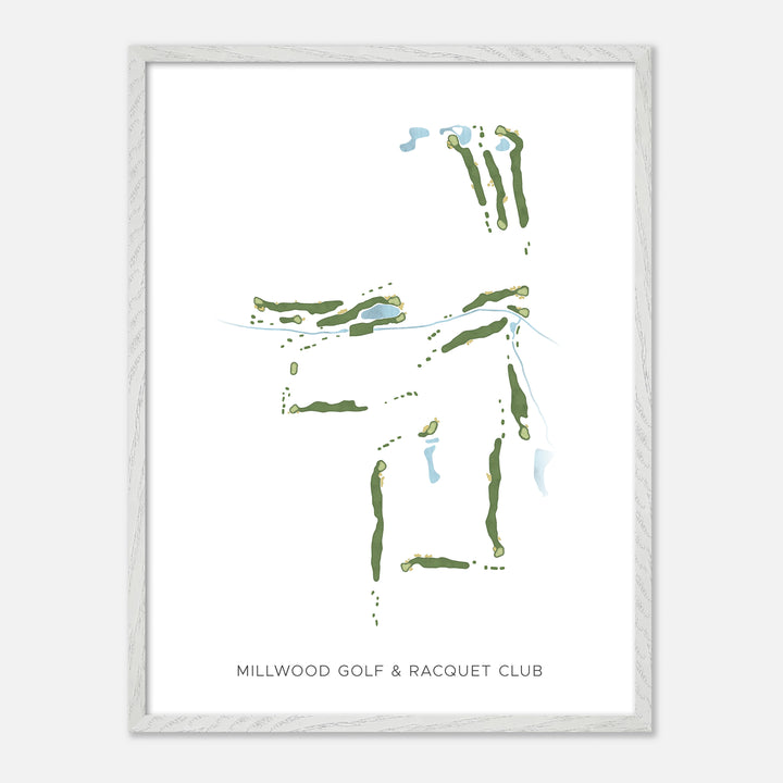Print of Millwood Golf &amp; Racquet Club Modern Map