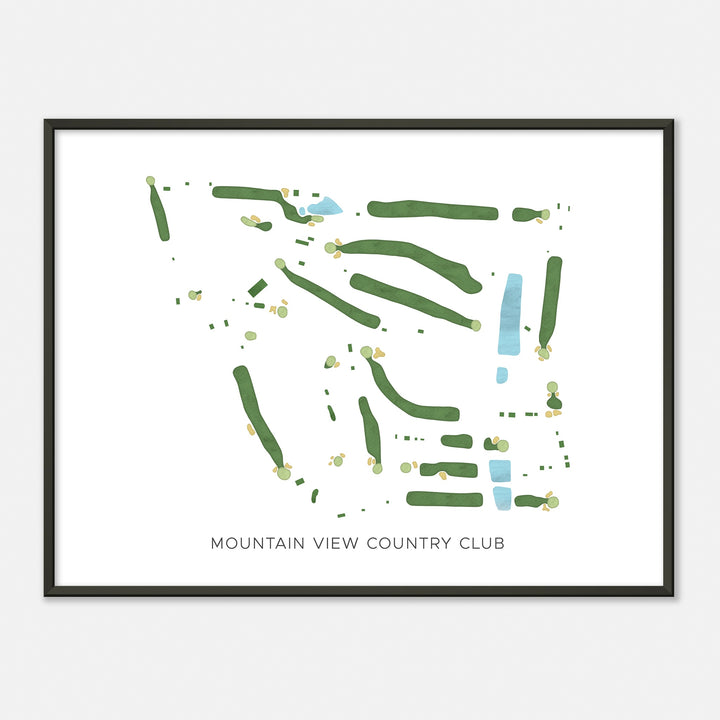 Print of Mountain View Country Club Modern Map