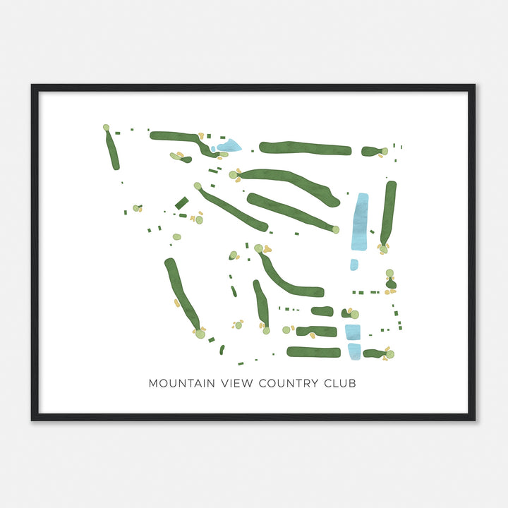 Print of Mountain View Country Club Modern Map