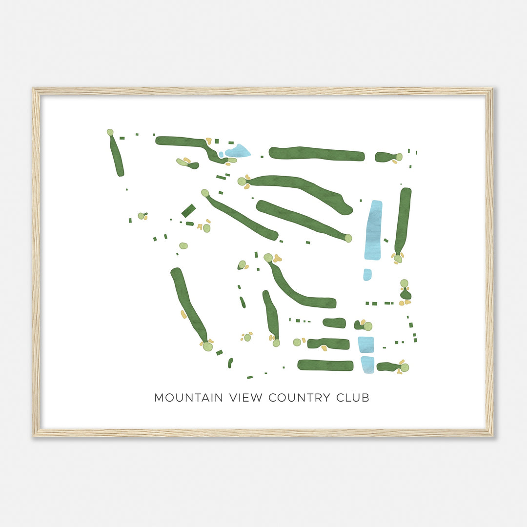 Print of Mountain View Country Club Modern Map