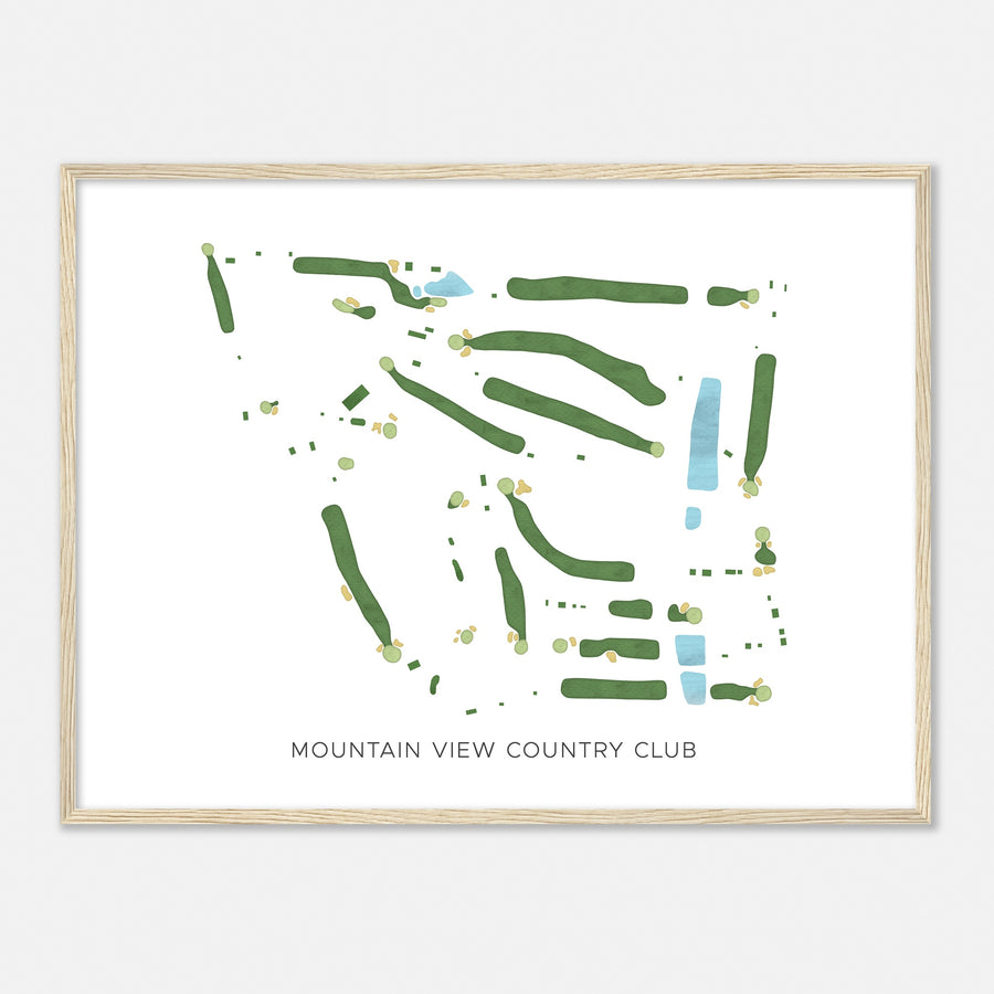 Print of Mountain View Country Club Modern Map