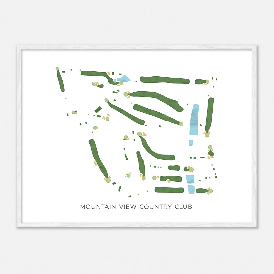 Print of Mountain View Country Club Modern Map