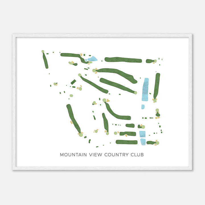 Print of Mountain View Country Club Modern Map