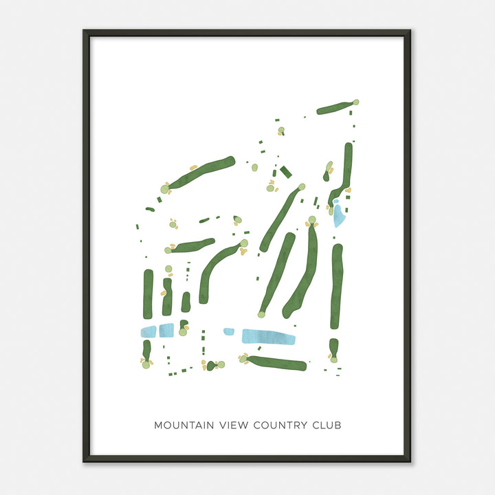 Print of Mountain View Country Club Modern Map
