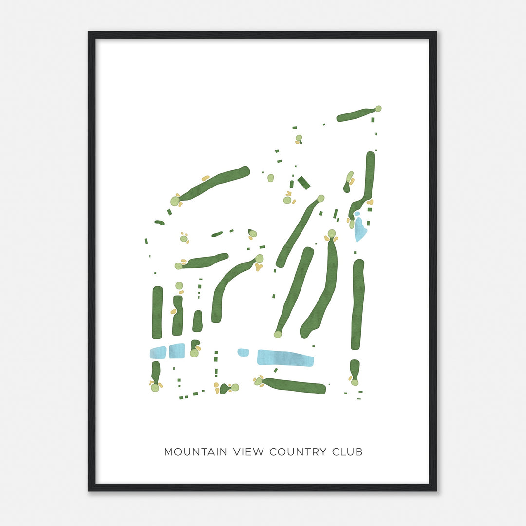 Print of Mountain View Country Club Modern Map