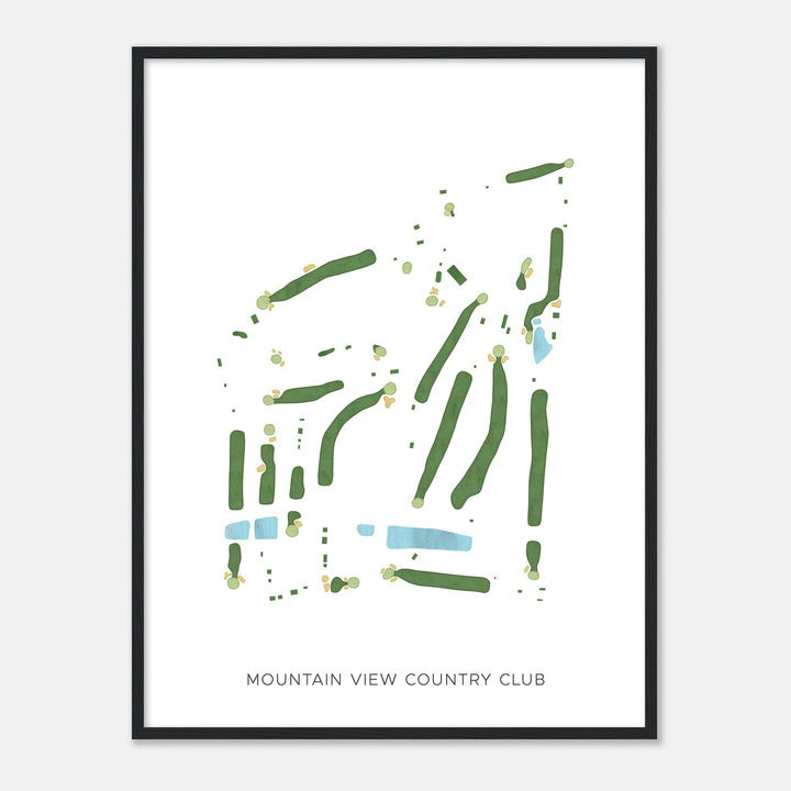 Print of Mountain View Country Club Modern Map