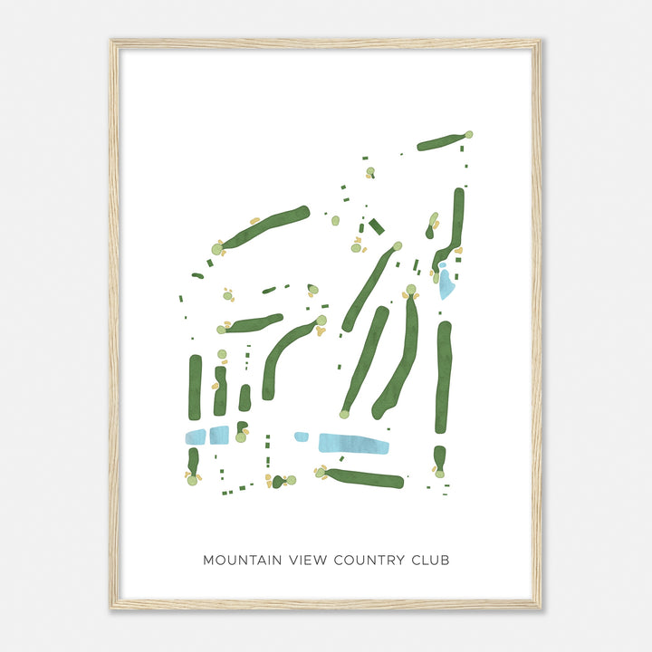 Print of Mountain View Country Club Modern Map