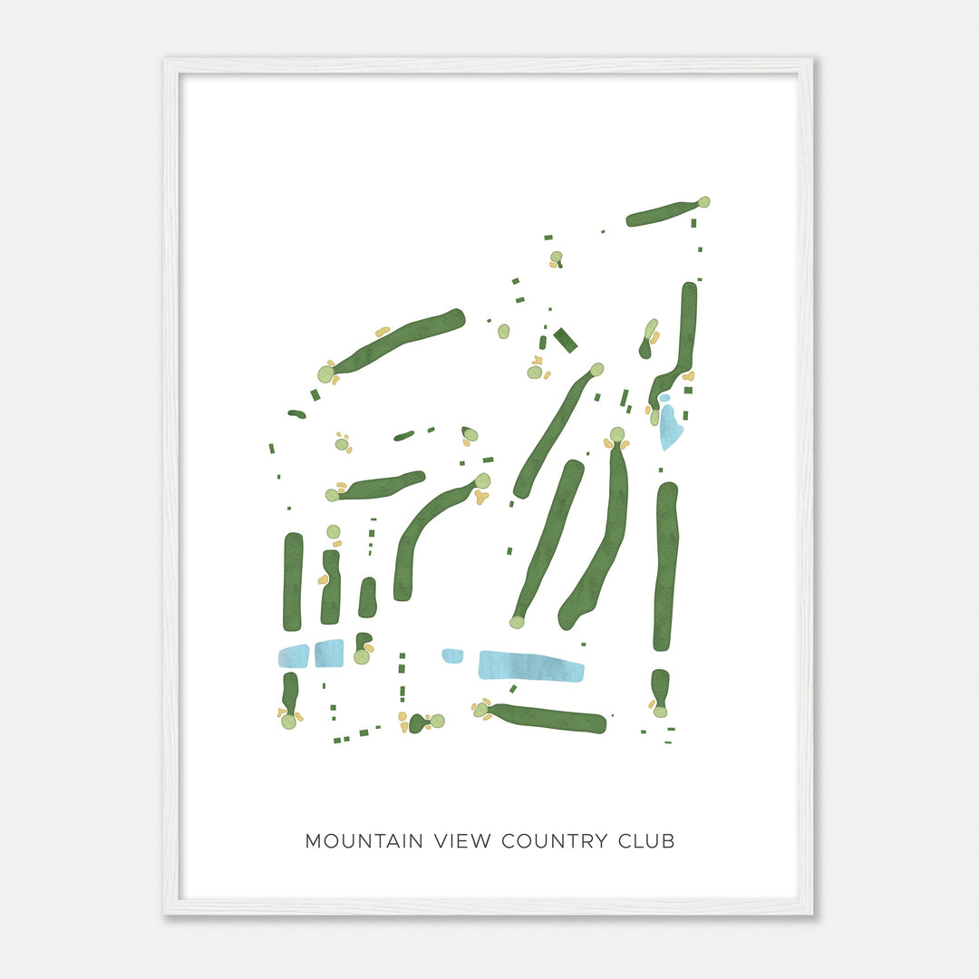 Print of Mountain View Country Club Modern Map