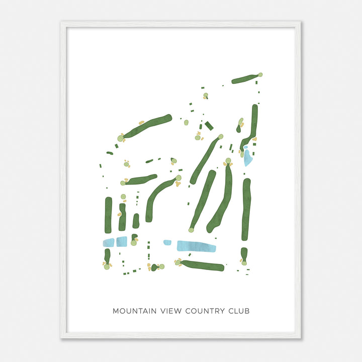 Print of Mountain View Country Club Modern Map