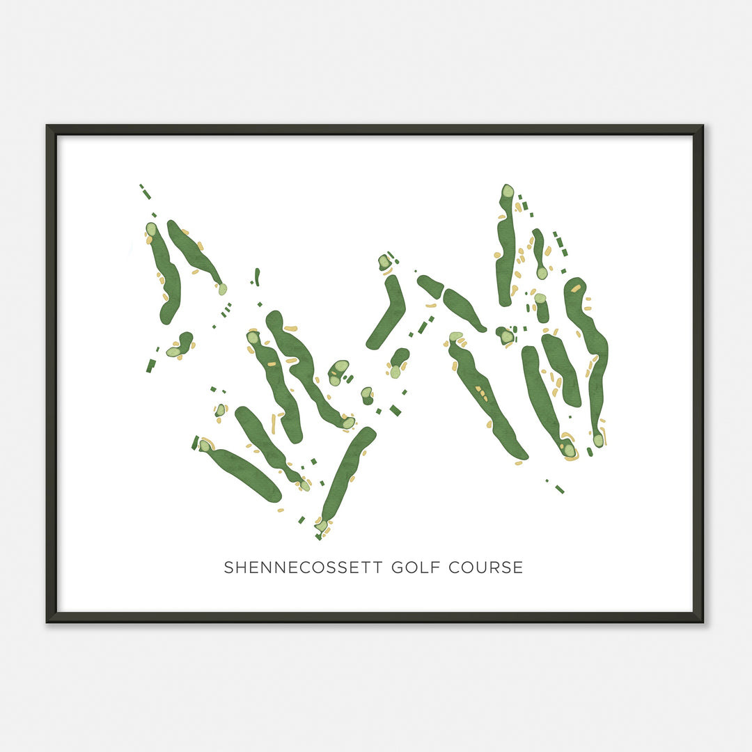 Print of Shennecossett Golf Course Modern Map