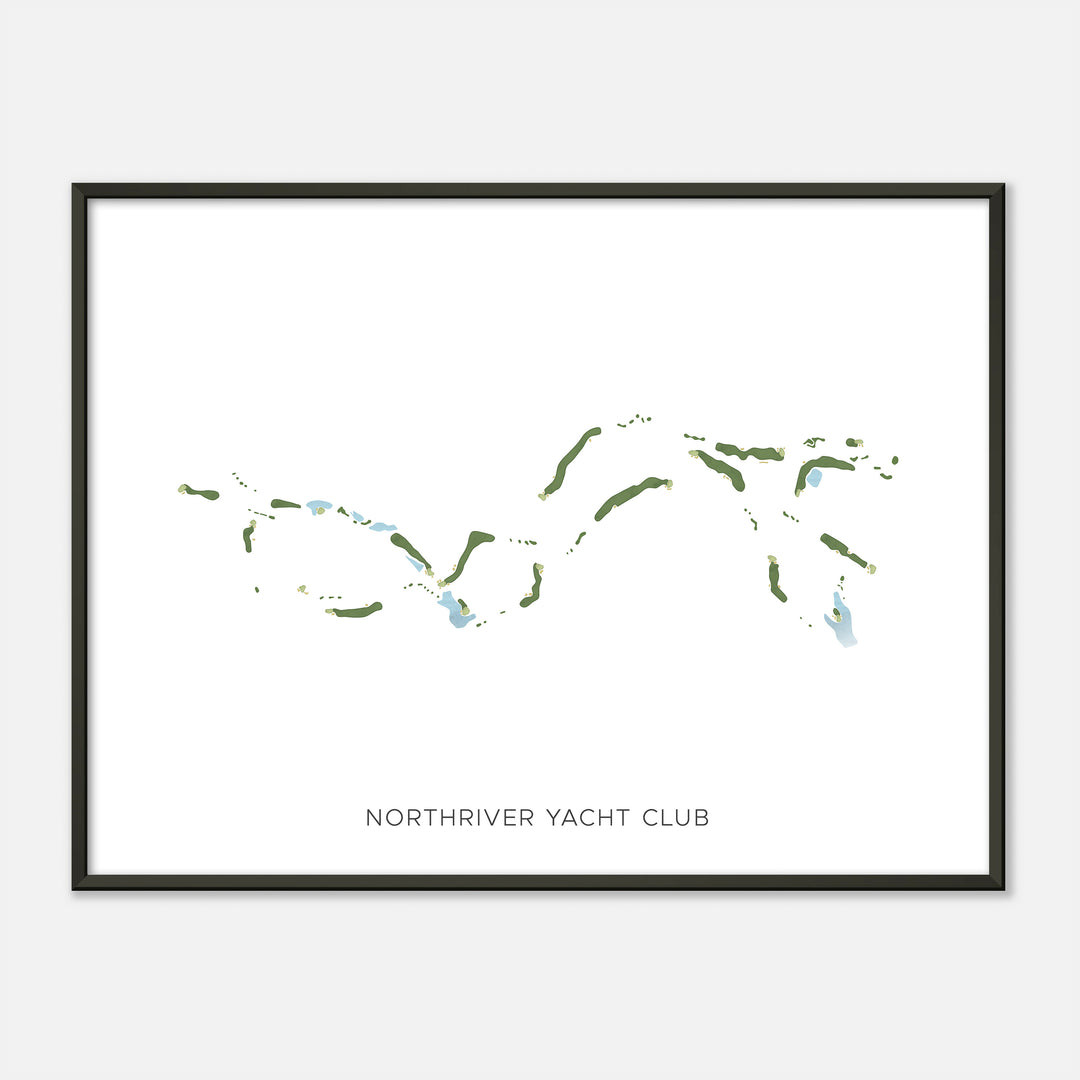 Print of Northriver Yacht Club Modern Map