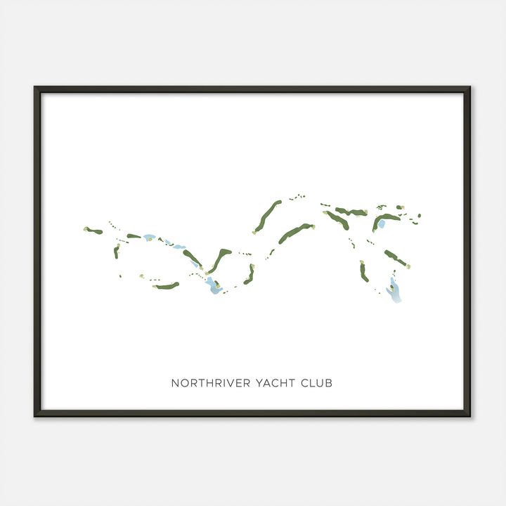 Print of Northriver Yacht Club Modern Map