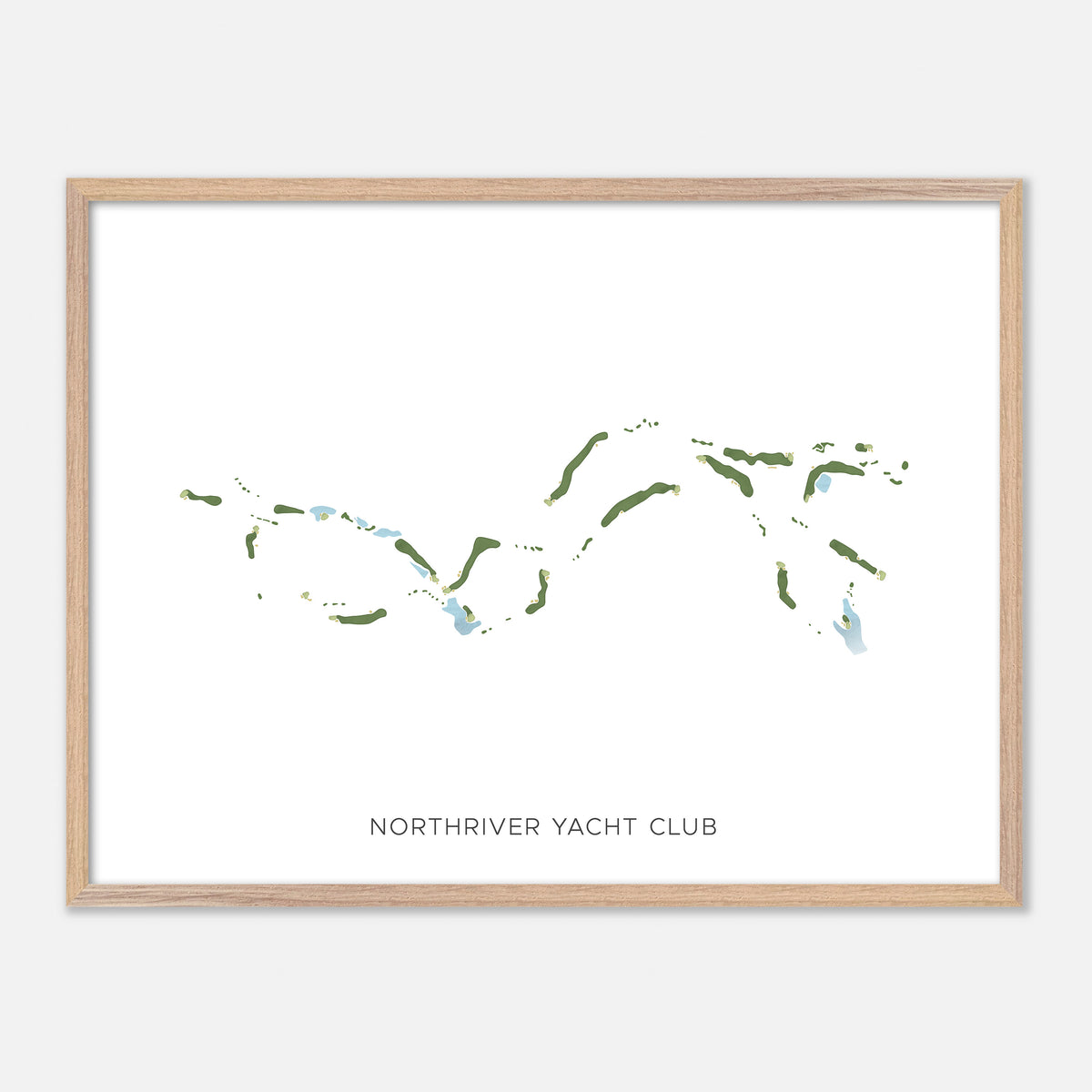 Print of Northriver Yacht Club Modern Map