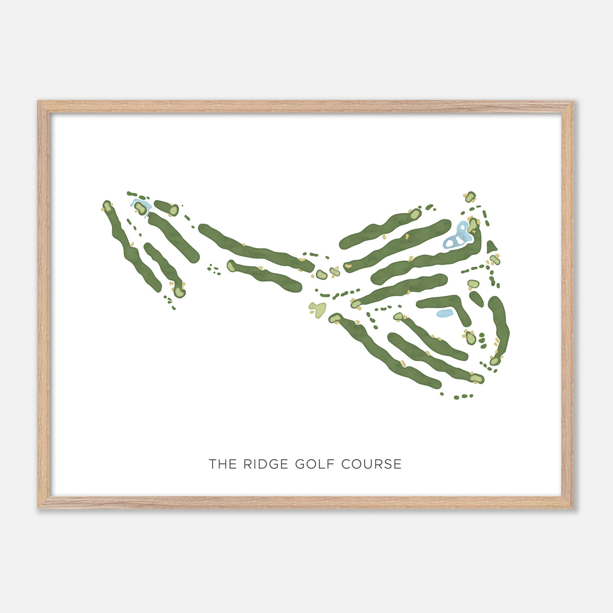 Print of The Ridge Golf Course Modern Map