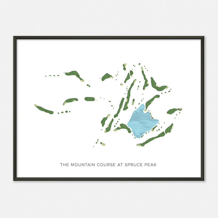 Print of The Mountain Course At Spruce Peak Modern Map