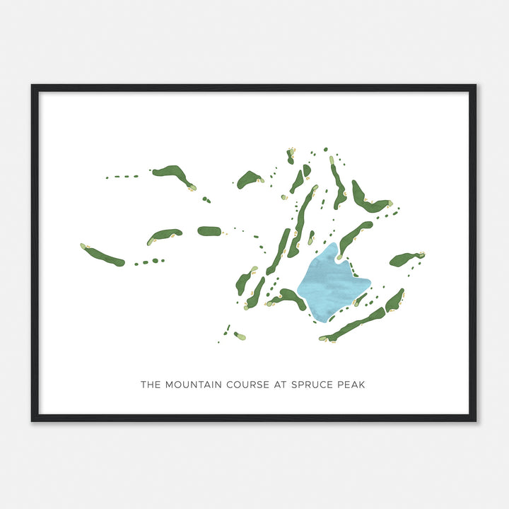 Print of The Mountain Course At Spruce Peak Modern Map