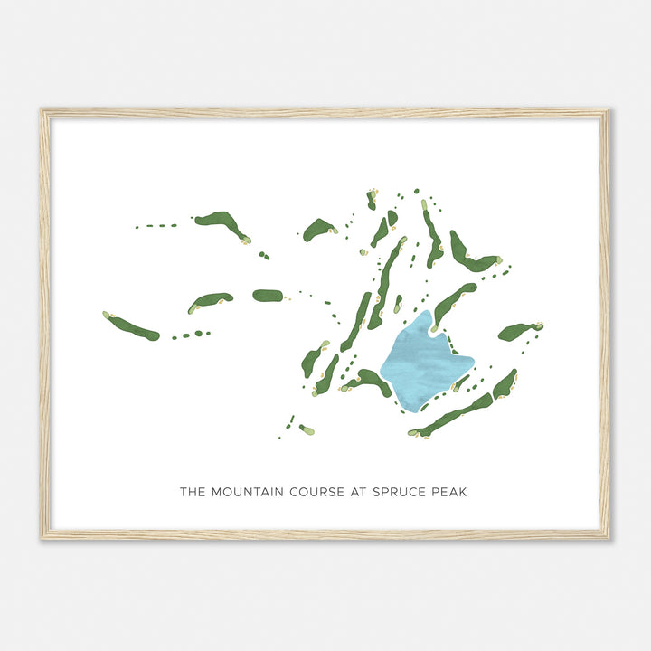 Print of The Mountain Course At Spruce Peak Modern Map