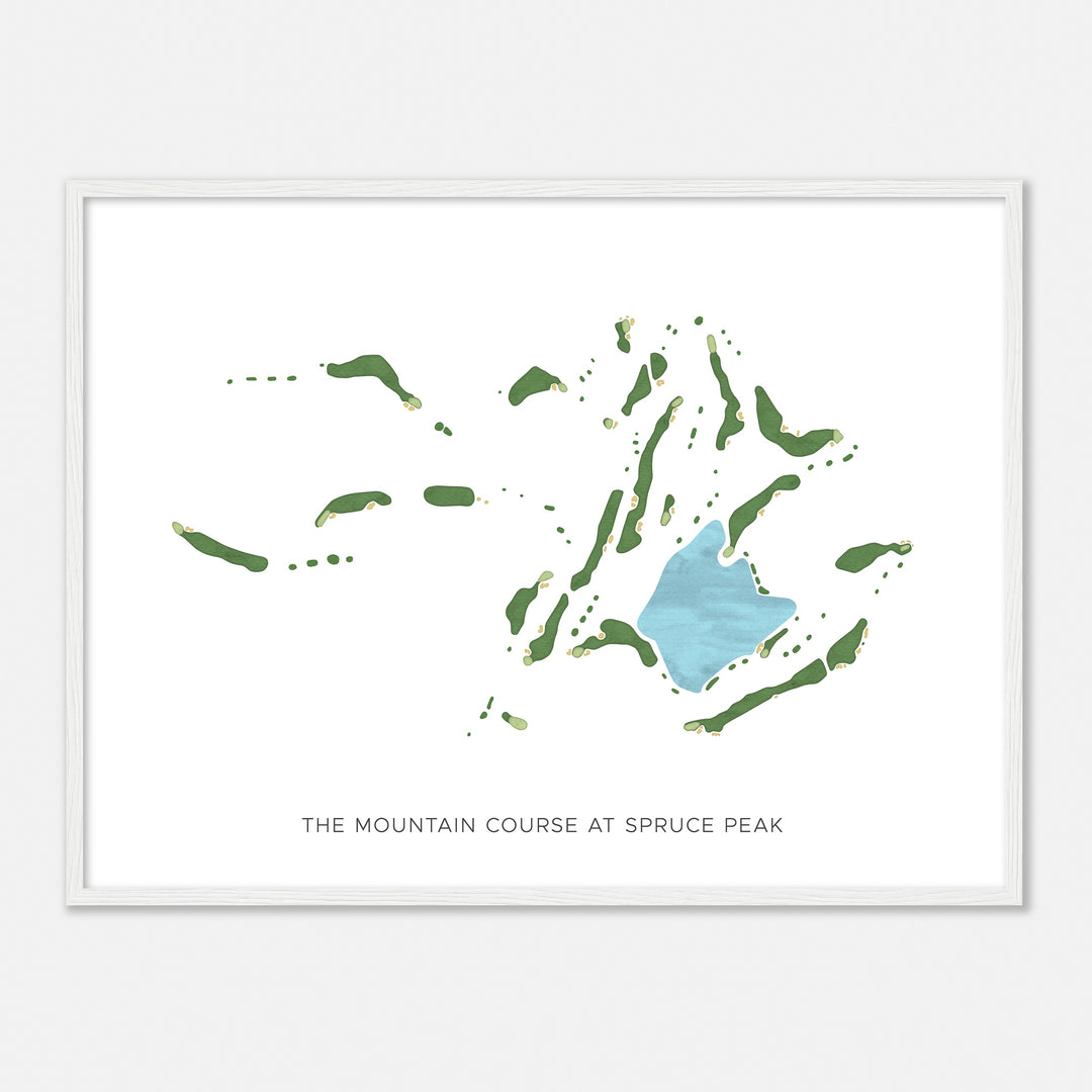 Print of The Mountain Course At Spruce Peak Modern Map