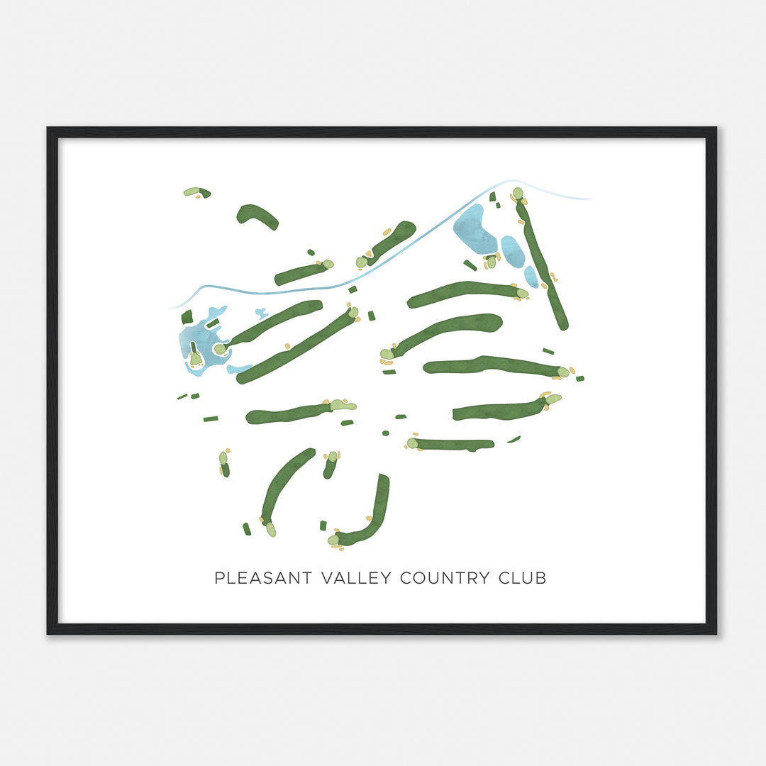 Print of Pleasant Valley Country Club Modern Map