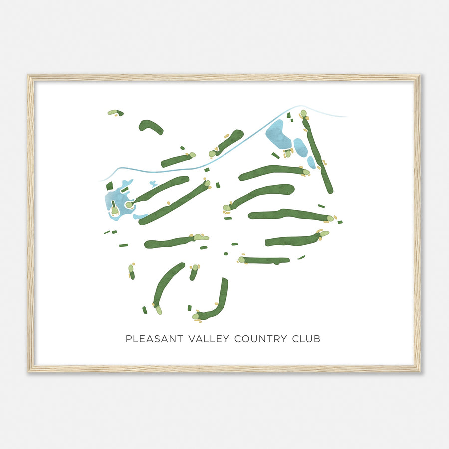 Print of Pleasant Valley Country Club Modern Map