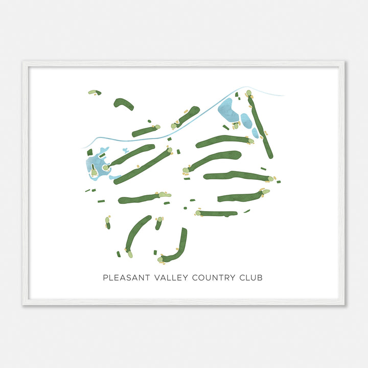 Print of Pleasant Valley Country Club Modern Map