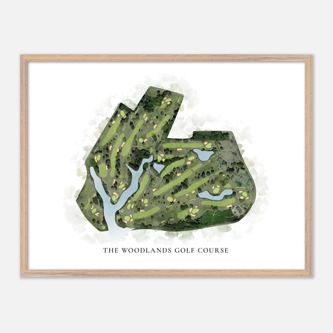 Print of The Woodlands Golf Course Classic Map