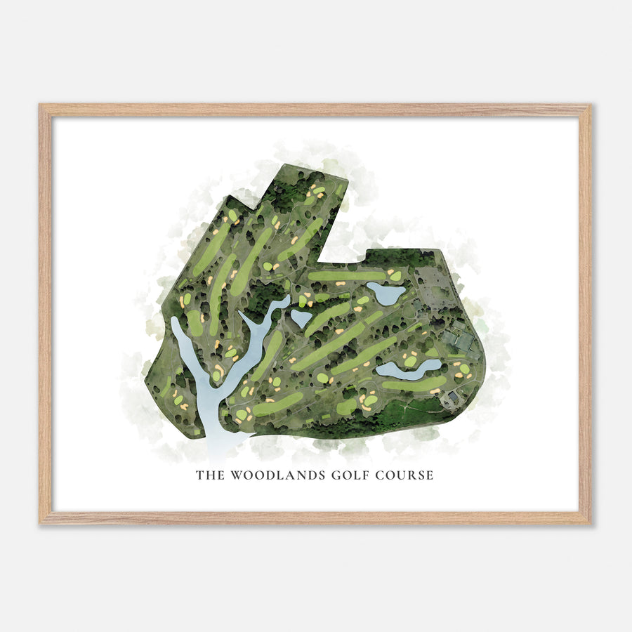 Print of The Woodlands Golf Course Classic Map